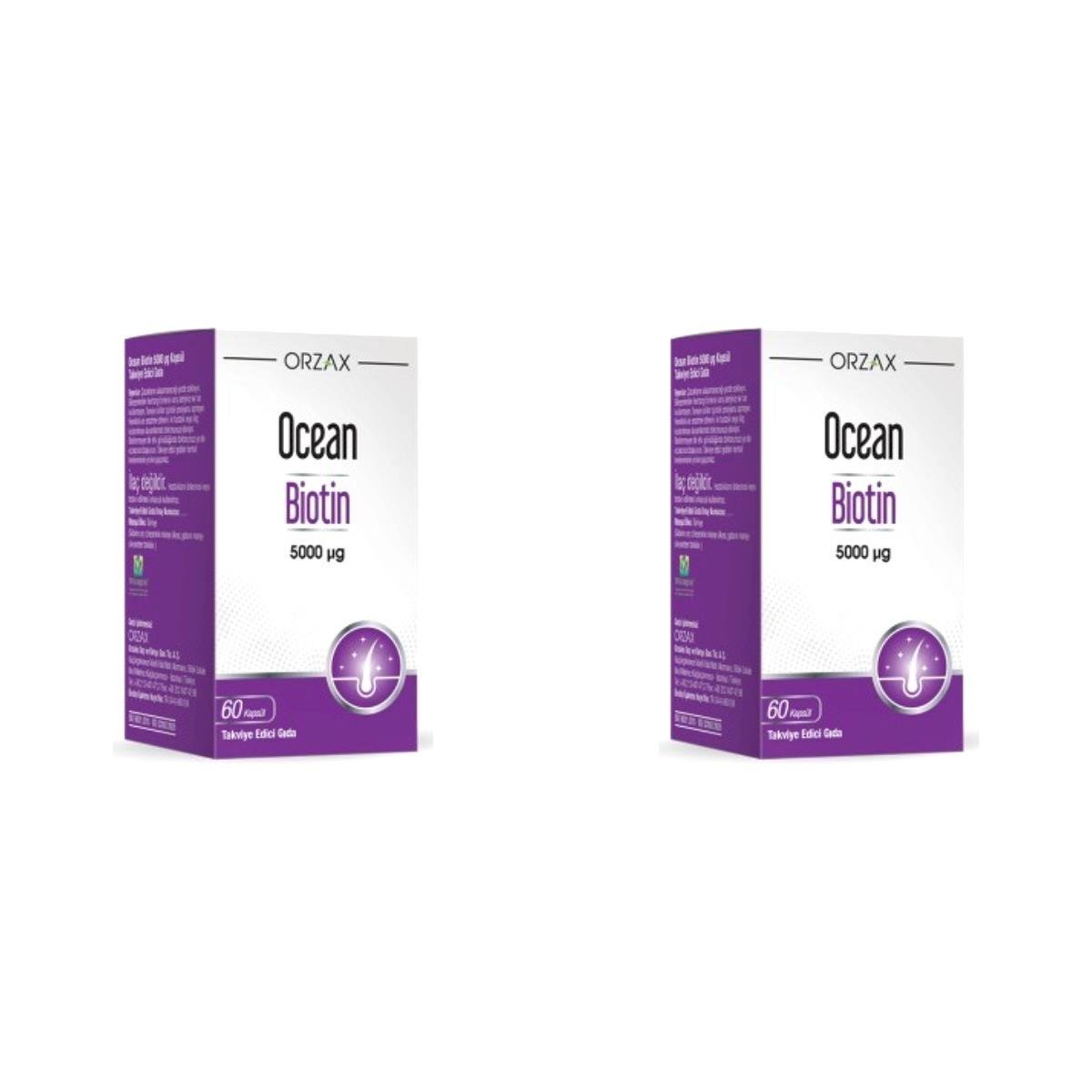 Ocean Biotin 5000 mcg 60 Kapsül 2 Kutu