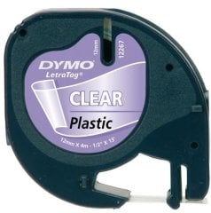 Dymo Şerit Letratag Plastik 12Mmx4M Şeffaf 721530 12268