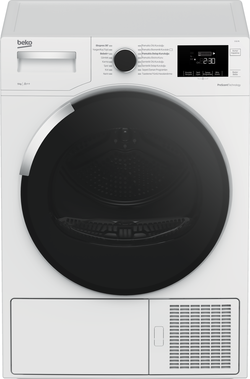 Beko D 91 PR A++ 9 Kg Beyaz Kurutma Makinesi