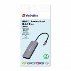 VERBATIM 32152 USB-C PRO 9 PORT HUB CMH-09