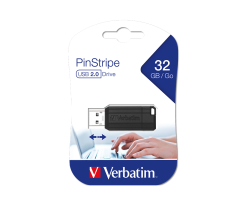 VERBATIM 49064 - 32GB PINSTRIPE USB 2.0 DRIVE