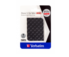 VERBATIM 53236 - 512GB STORE 'N' GO MINI EXTERNAL SSD USB 3.2 GEN 1