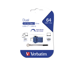 Verbatim 64 GB USB-C / USB-A Çift USB Sürücü