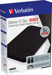 VERBATIM SNG PORTABLE SSD USB 3.2 G1 1TB BLK -53230S
