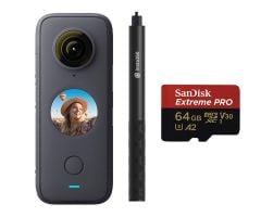 Insta360 One X2 Standart Edition + Sandisk 64gb Hafıza Kartı + Selfie Çubuk