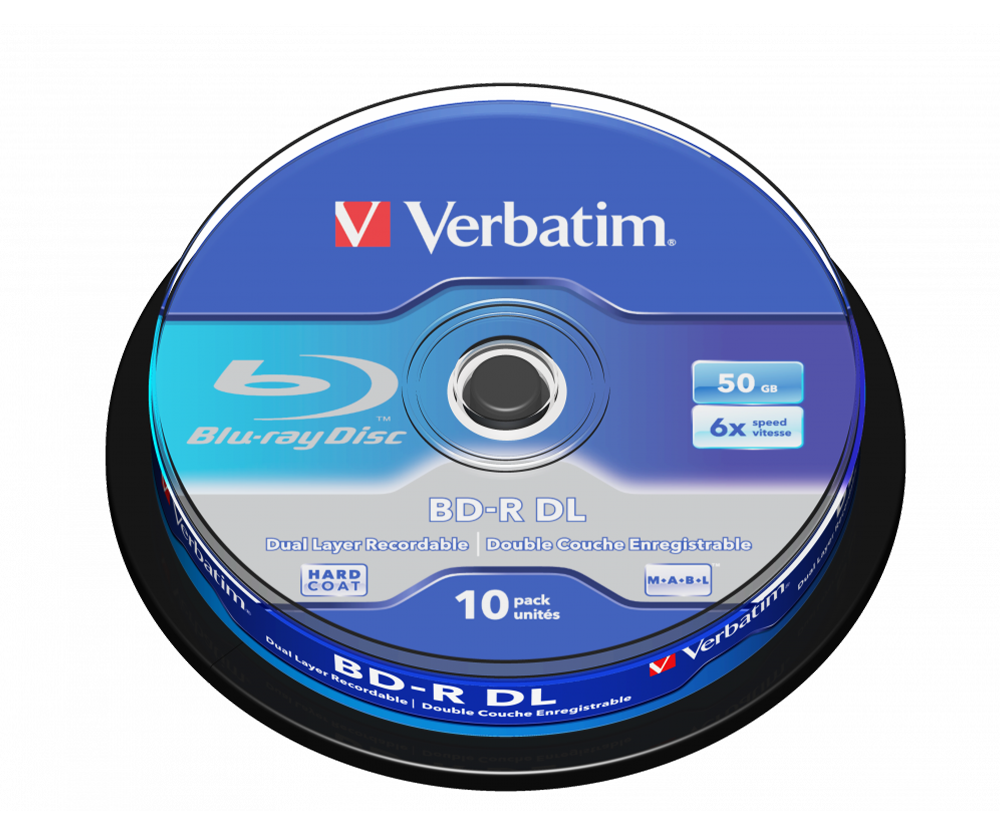 Verbatim BD-R DL 50GB 6x 10 Pack Spindle