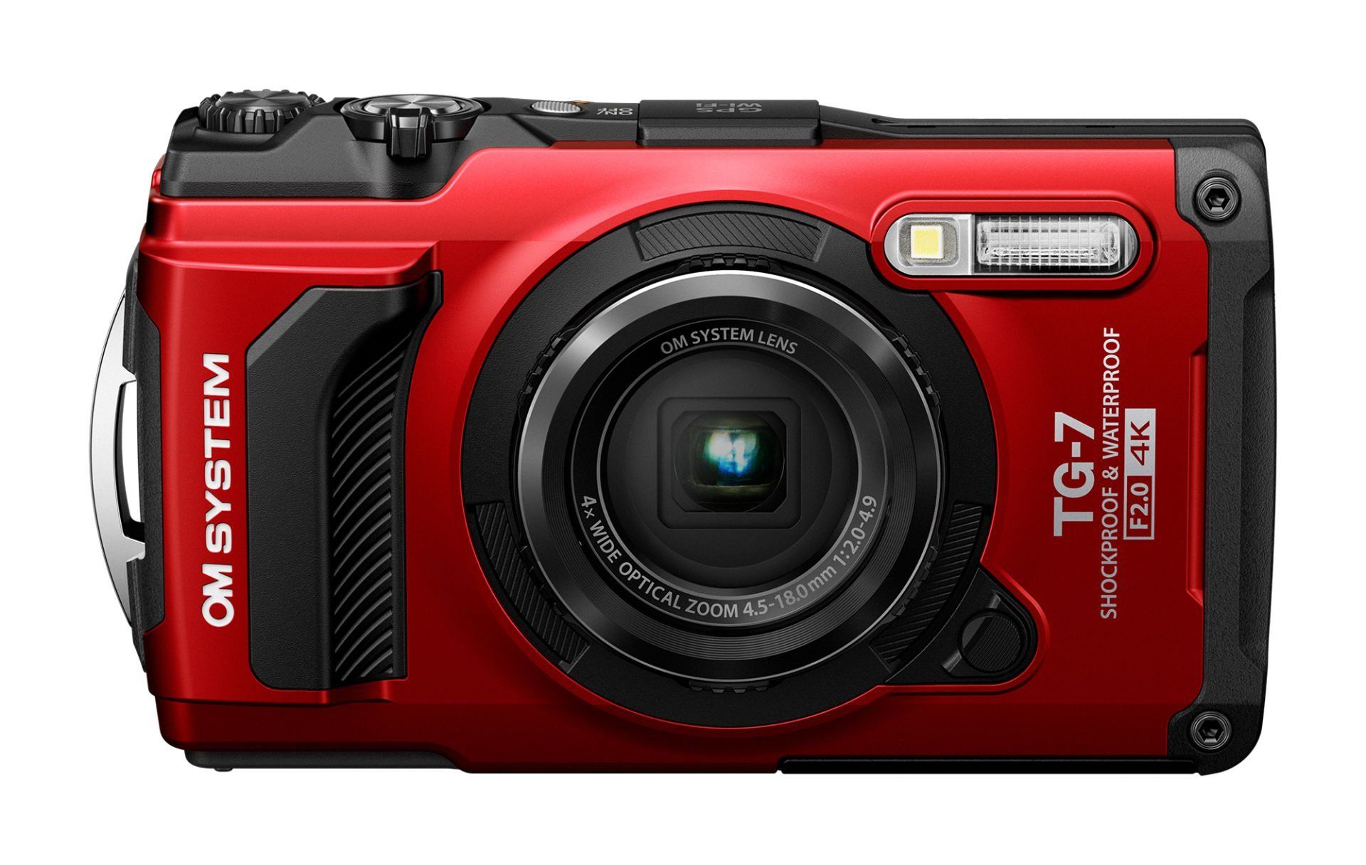 Olympus Om System Tough TG-7 Digital Camera (Red)