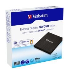 Verbatim USB-C Bağlantılı External Slimline CD/DVD Yazıcı