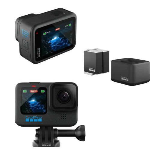 Gopro HERO 12 BLACK Aksiyon Kamerası + GoPro Enduro İkili Şarj Cihazı