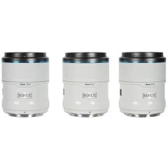 Sirui Sniper 23mm, 33mm & 56mm F1.2 APSC Auto-Focus Lens Kit (E Mount, White, Carbon Fiber)