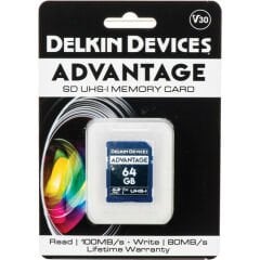 Delkin Devices 64GB Advantage UHS-I V30 SDXC Hafıza Kartı