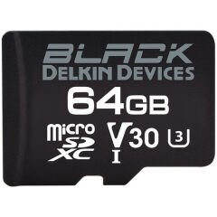 Delkin Devices 64GB BLACK UHS-I V30 MicroSDXC Hafıza Kartı + SD Adapter