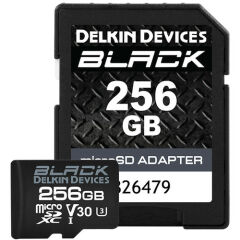 Delkin Devices 256GB BLACK UHS-I V30 MicroSDXC Hafıza Kartı + SD Adapter