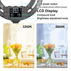 GVM Bi-Color & RGB LED Soft Double Ring Light (18'')