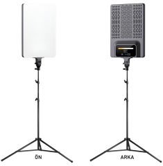 Gdx P300TS BiColor Fotoğrafçılık ve Stüdyo Aydınlatması 80 Watt LED Video Panel Sürekli Işık Tekli Set