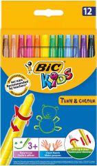 Bic Mum Pastel Boya Turn&Color Kartelalı Çevirmeli 12 Renk 880508