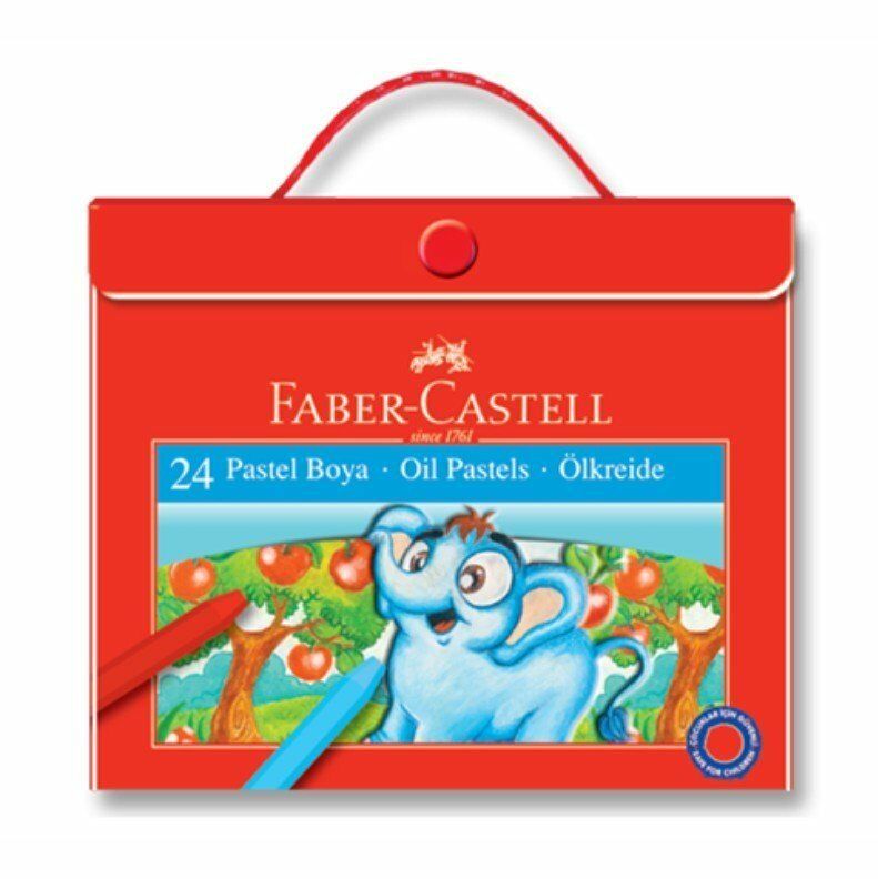 Faber-Castell Plastik Çantalı Pastel Boya 24 Renk