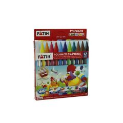 Fatih Mum Pastel Boya Polymer Crayons Kısa 12 Renk 50110/F
