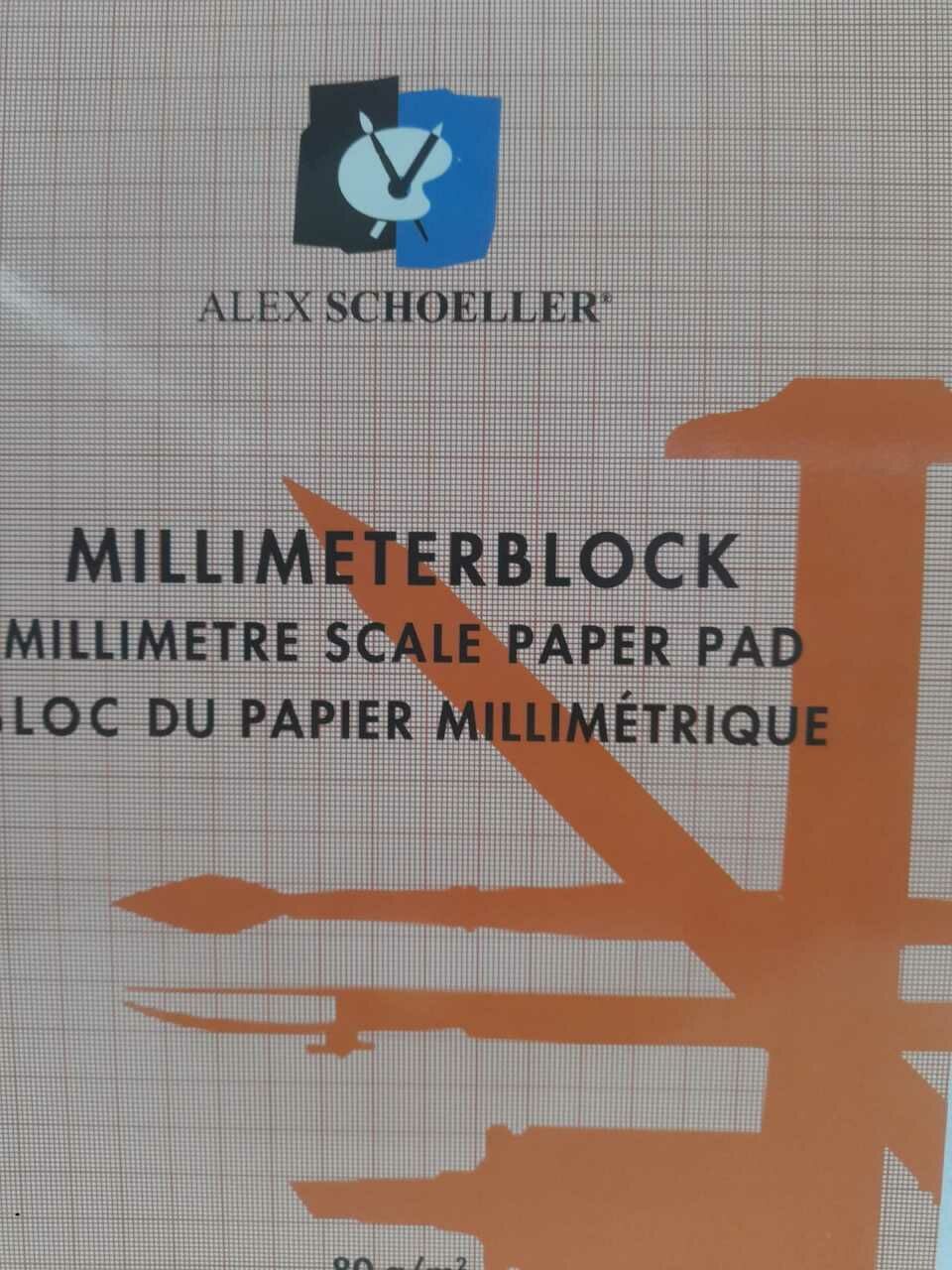 Alex Schoeller Milimetrik Blok 80 GR A4 20 YP Kırmızı