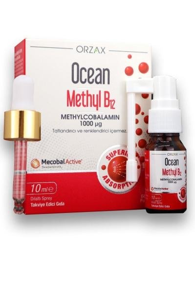 Ocean Methyl B12 1000 Mg 10 Ml Dilaltı Sprey / 66 Doz