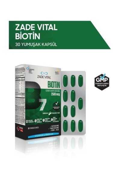 Zade Vital Biotin 30 Yumuşak Kapsül