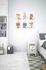 Sevimli Orman Hayvanları Çocuk Odası Duvar Sticker