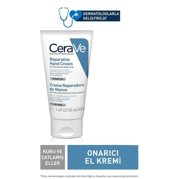 Cerave Kuru ve Sertleşmiş Eller İçin  Onarıcı El Kremi 50 ml