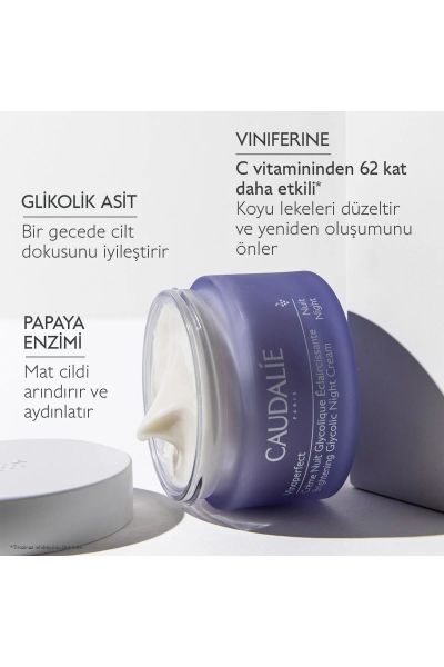Caudalie Vinoperfect Dark Spot Correcting Glycolic Night Cream - Leke Karşıtı Gece Kremi 50 ml