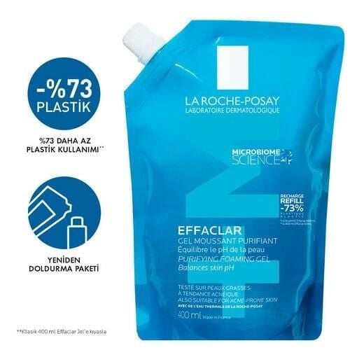 La Roche Posay Effaclar Yağlı Ciltler İçin Temizleme Jeli 400 ml - Refill