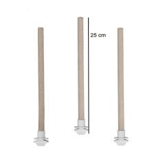 Markapet Doğal Ahşap Kuş Tüneği 1.2 cm-25 cm Standart  ( 2 Adet )