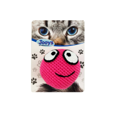 Markapet Kedi Oyuncağı Gülümseyen Örgü Emoji 7-7 cm Pembe