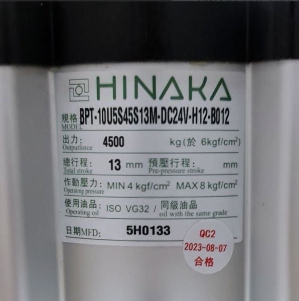 HINAKA BPT-10U5S45S13M CLUMP-UNCLUMP PİSTON