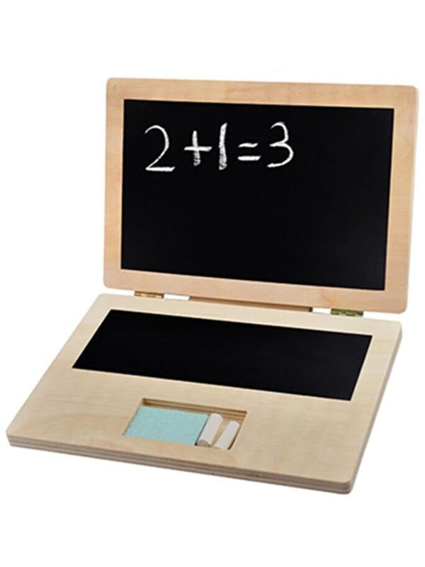 Montessori Kara Tahtalı Ahşap Laptop