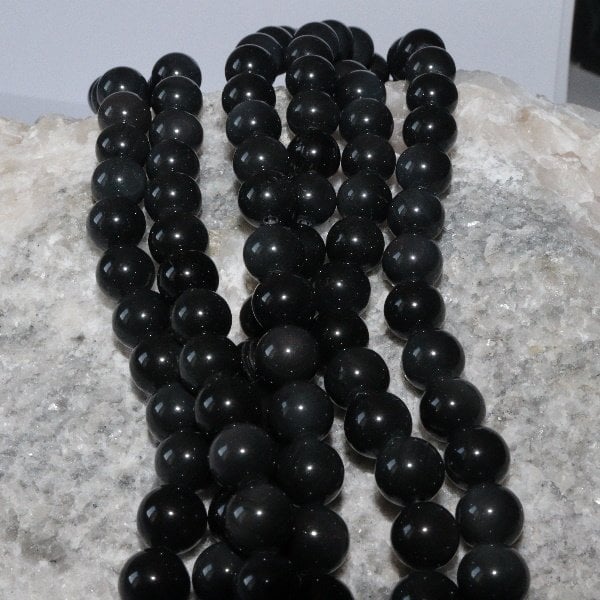 Siyah obsidyen (1 adet 8 mm boncuk fiyatı)
