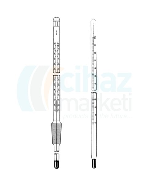 Çalışkan Cam Teknik LG029.05.1036   Termometre, Şilifsiz -10 / +360 °C