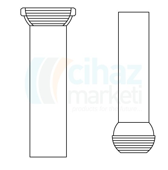 Çalışkan Cam Teknik LG001.05.0019 Şilif ,KS, Dişi Şilif NS : 19 , T.B:120 mm