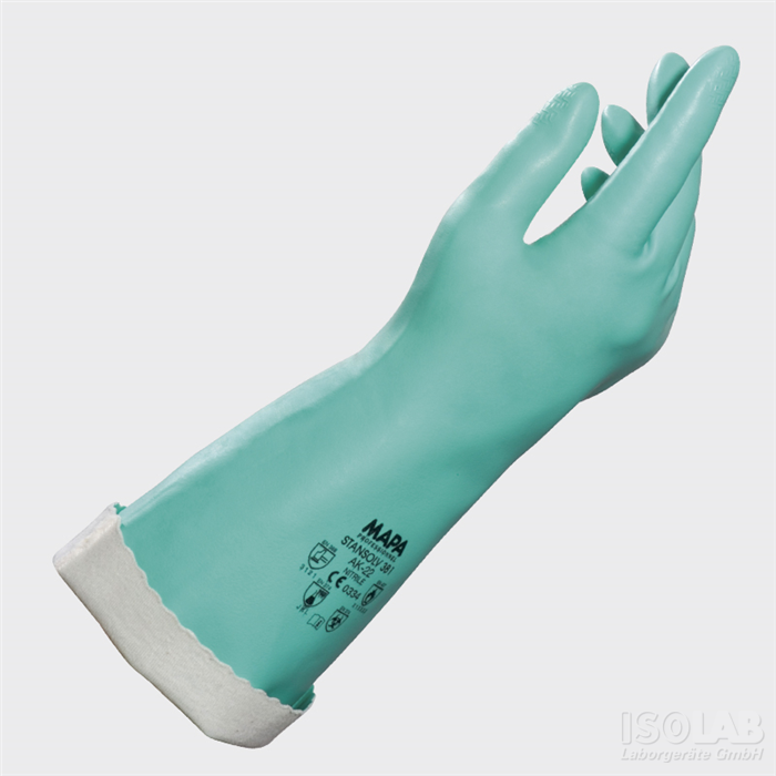 ISOLAB 080.22.007 eldiven - nitril - kimyasal koruma - ağır iş - small
