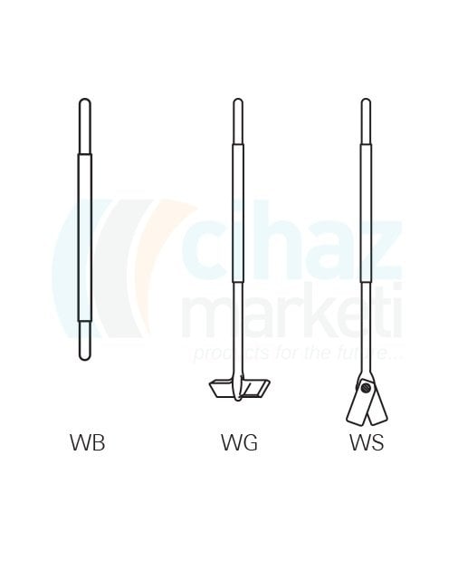 Çalışkan Cam Teknik LG24.573.77 Karıştırma Şaftı WG 10 Tip, 10mm x 160 mmŞaft Çapı * Şaft Uzunluğu, 370 mm Toplam Uzunluk