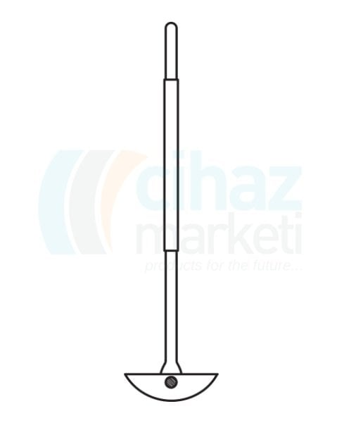 Çalışkan Cam Teknik LG024.11.0410 Karıştırma Şaftı, PTFE Uçlu 10mm x 160 mm Şaft Çapı * Şaft Uzunluğu, 410 mm Uzunluk
