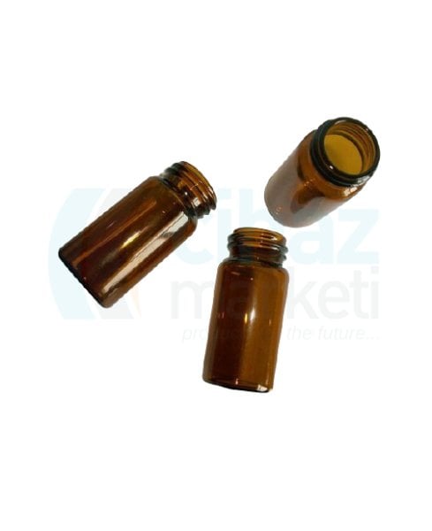 Çalışkan Cam Teknik LG2027V.0001 Vial, Diğer Hacimler, Amber Vida Kapaklı 20 ml Hacim, 22.5 x75 mm