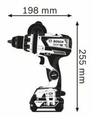 BOSCH GSR 18 V-110 C Kömürsüz Şarjlı Matkap Darbesiz 18 Volt Çift Akülü