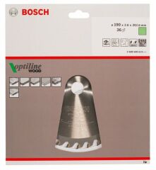 BOSCH Optiline Wood 190x20 mm 36 Diş Ahşap Daire Testere Bıçağı