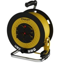 Stanley ST-P-2525 Makaralı Kablo 25 Mt, 3x2.5mm, 4 Prizli IP44