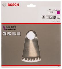 BOSCH MultiMaterial 190x30x2,8 mm 54 Diş Elmas Daire Testere (2608640509)