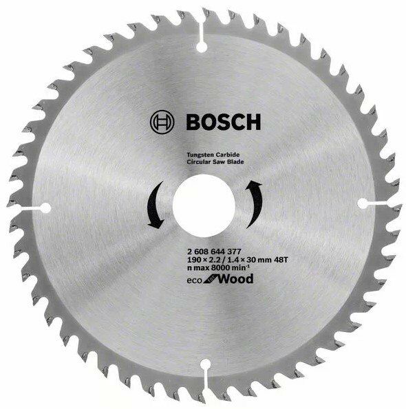 BOSCH Eco For Wood 190 mm 48 Diş Ahşap Daire Testere Bıçağı