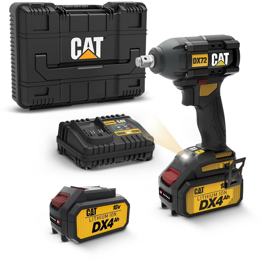 CAT DX72 18Volt/4.0Ah Li-ion Çift Akülü Şarjlı 350Nm Kömürsüz Profesyonel Somun Sıkma