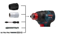 BOSCH GSR 185 + GDX 180 + GWS 180 3'lü Akülü Makine Seti 2 x 4.0 Amper Çift Akülü