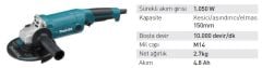 MAKİTA GA 6010 Avuç Taşlama 150 mm