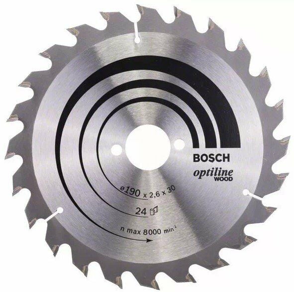 BOSCH Optiline Wood 190x30 mm 24 Diş Ahşap Daire Testere Bıçağı