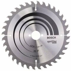 BOSCH Optiline Wood 230 mm 36 Diş Ahşap Daire Testere Bıçağı